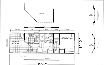 APS-504 loft layout tiny home floor plan preview