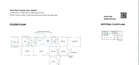 Canyon Lake 24564A manufactured home floor plan preview