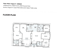 Vogue II 40664B manufactured home floor plan preview
